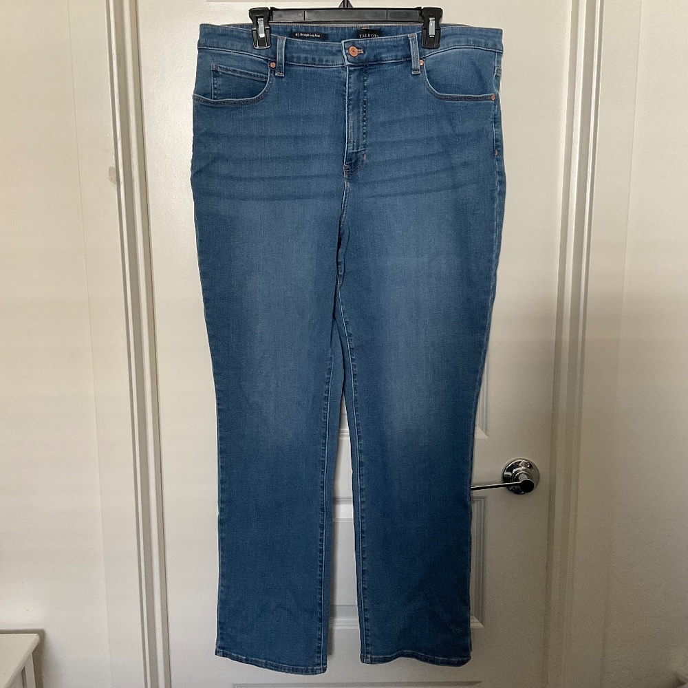 Talbots High Rise Straight Leg Jeans - Medium Wash - Size 16